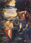 Jacopo Tintoretto Taufe Christi painting